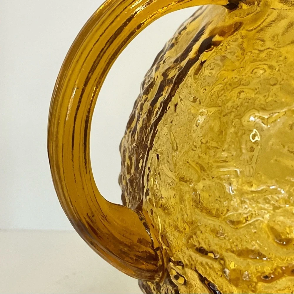 Vintage Anchor Hocking Lido Amber Glass Pitcher